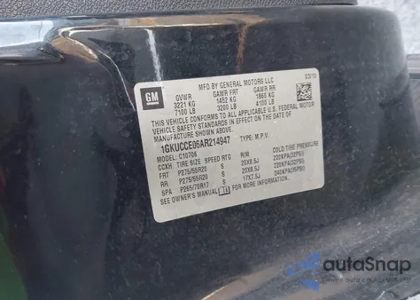 2010 GMC Yukon Slt z USA, uszkodzony, nr VIN 1GKUCCE06AR214947